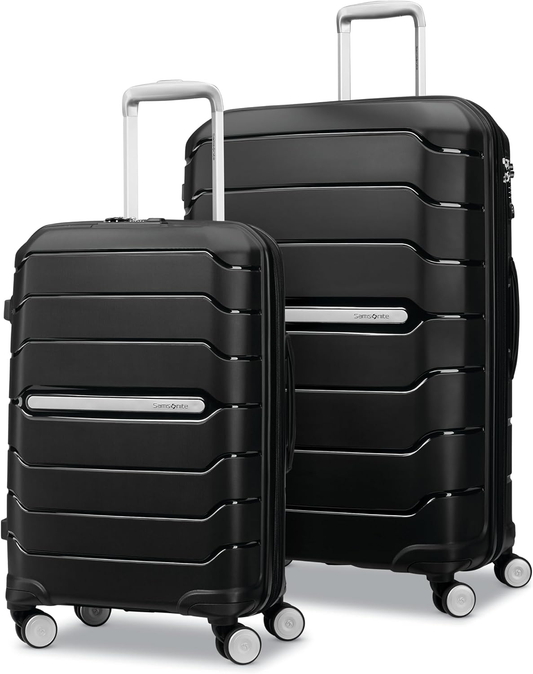 Freeform 2-Piece Luggage Set - Carry-On & Large Checked Luggage with Dual Spinner Wheels - Durable Polypropylene Hardshell - TSA Lock, Airline-Approved - Expandable Hard Shell