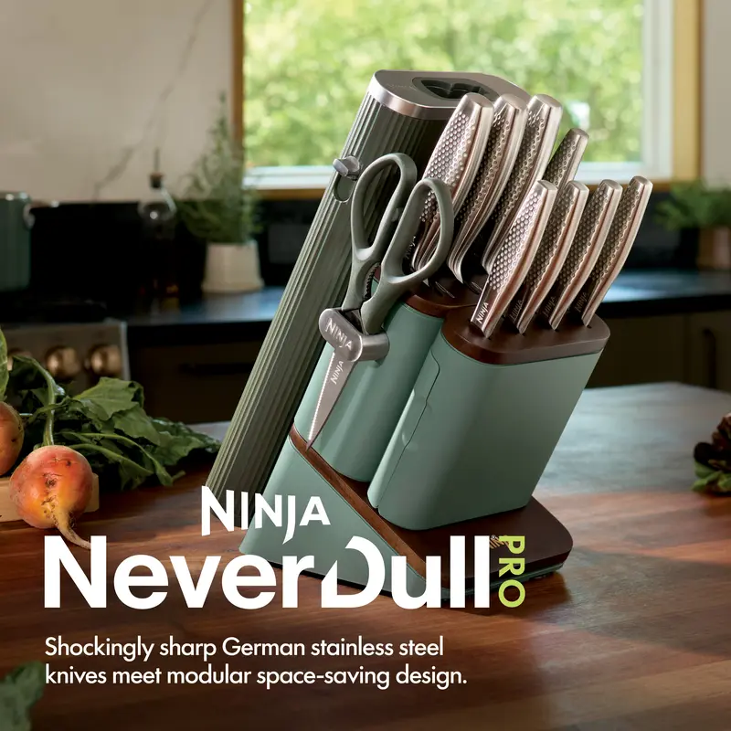 Ninja NeverDull Pro 11-Piece Premium Kitchen Knife Set & Steak Knives - WK62011