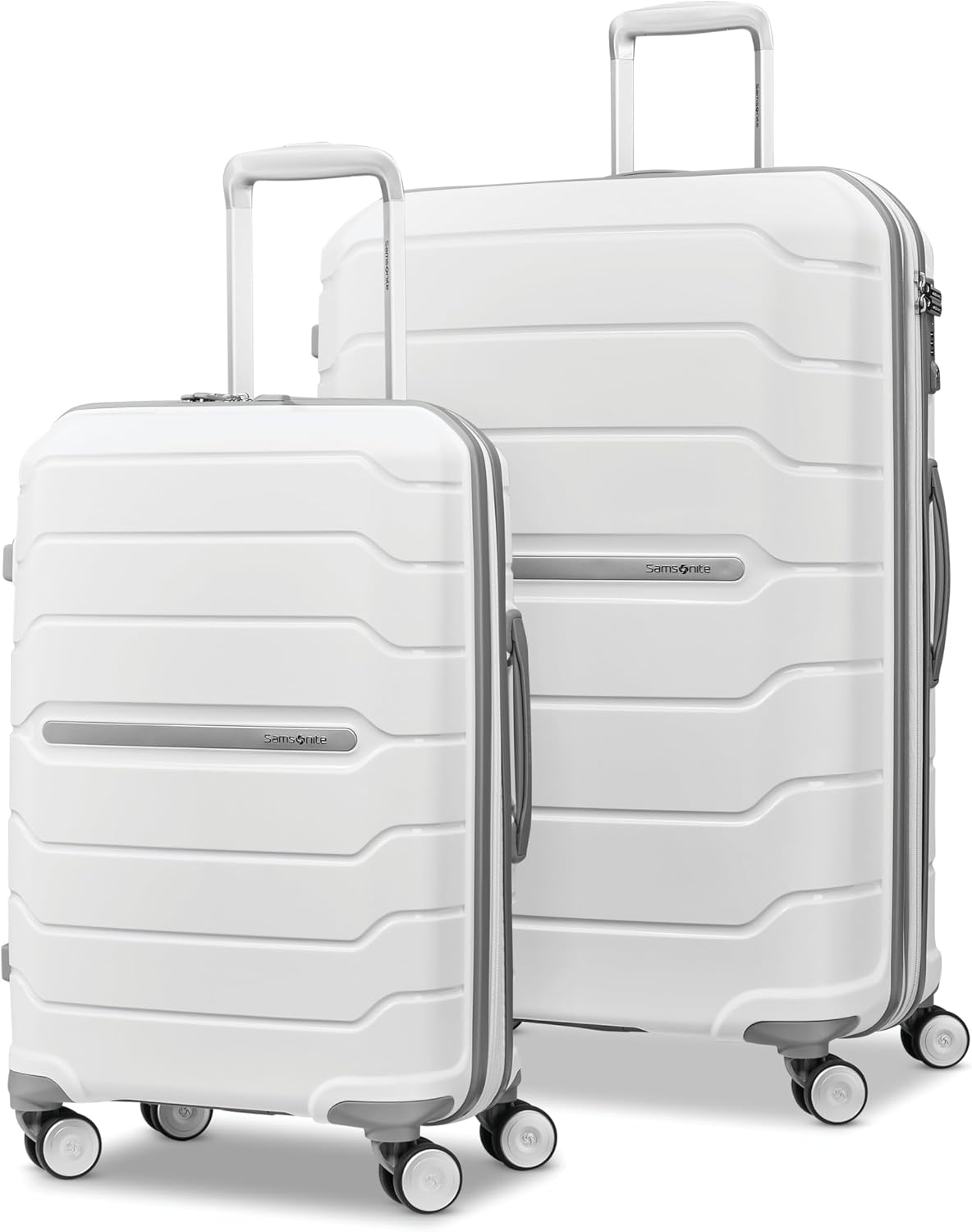 Freeform 2-Piece Luggage Set - Carry-On & Large Checked Luggage with Dual Spinner Wheels - Durable Polypropylene Hardshell - TSA Lock, Airline-Approved - Expandable Hard Shell