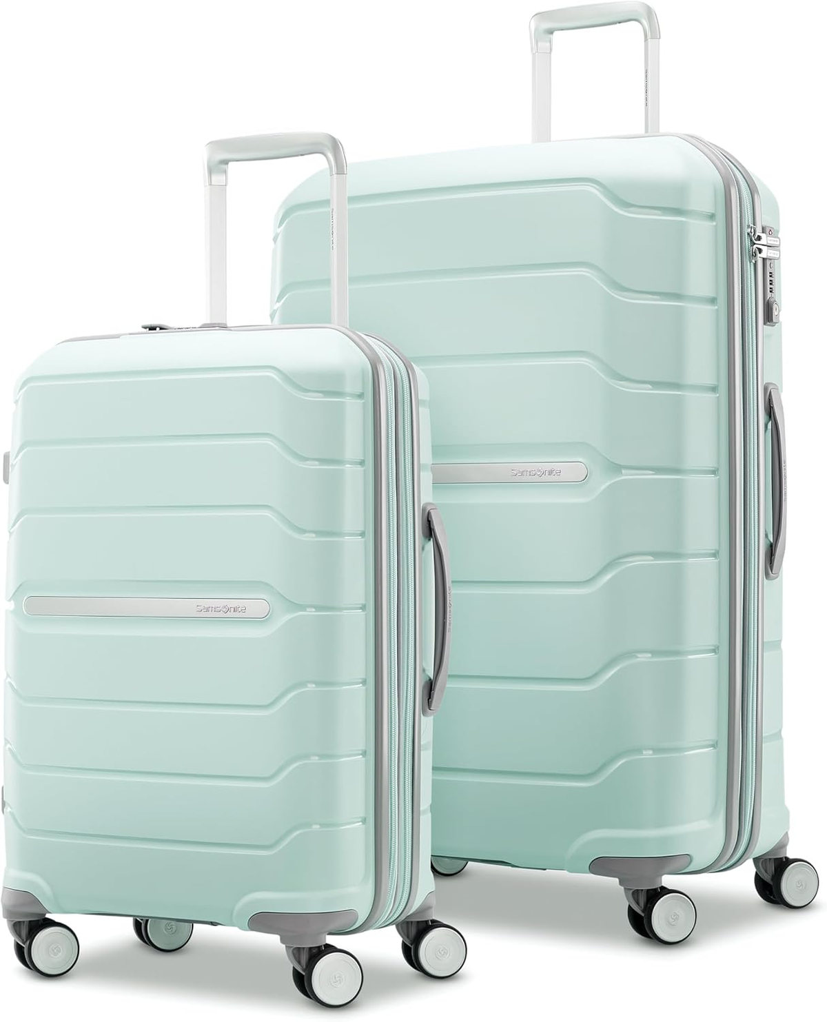 Freeform 2-Piece Luggage Set - Carry-On & Large Checked Luggage with Dual Spinner Wheels - Durable Polypropylene Hardshell - TSA Lock, Airline-Approved - Expandable Hard Shell