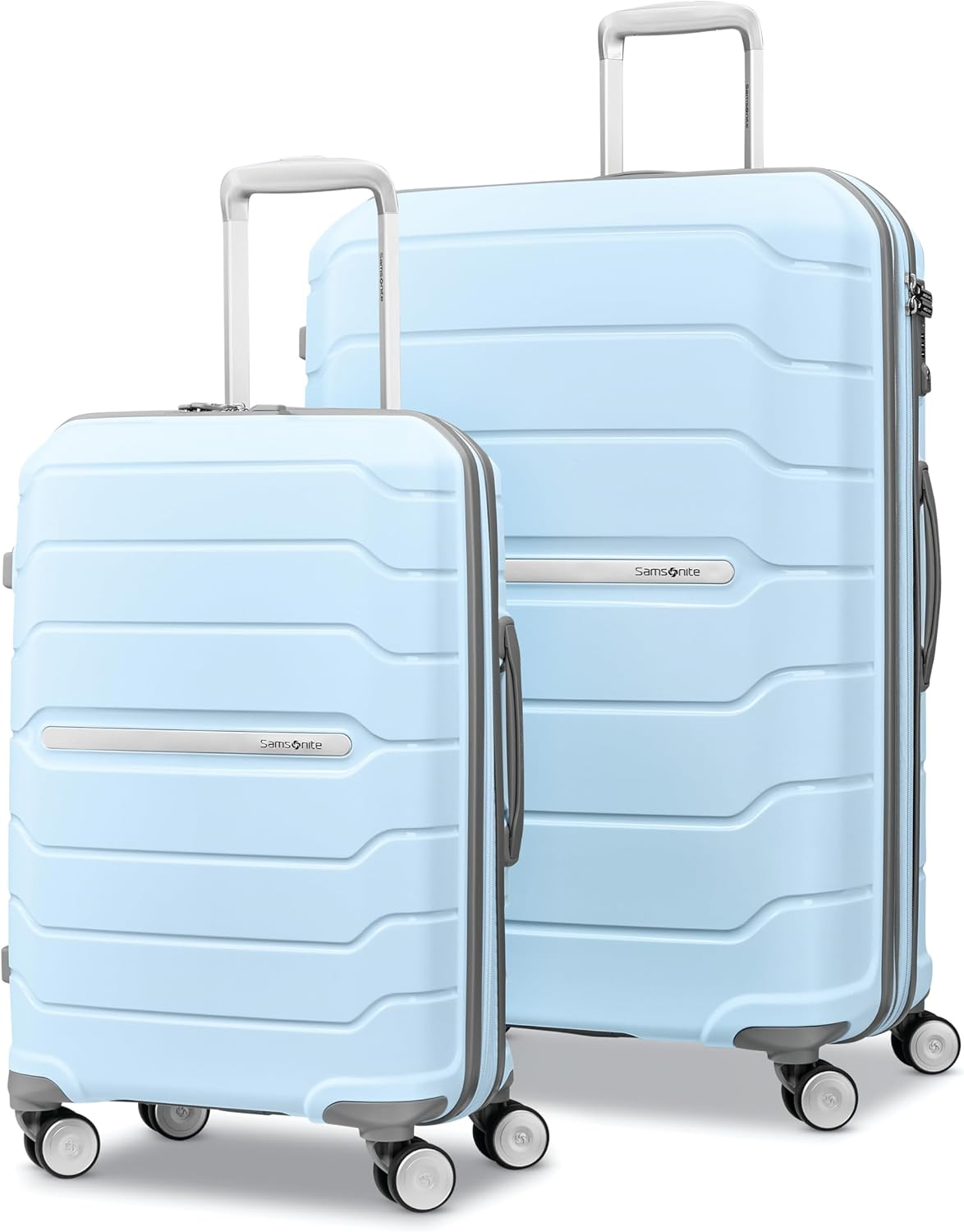 Freeform 2-Piece Luggage Set - Carry-On & Large Checked Luggage with Dual Spinner Wheels - Durable Polypropylene Hardshell - TSA Lock, Airline-Approved - Expandable Hard Shell