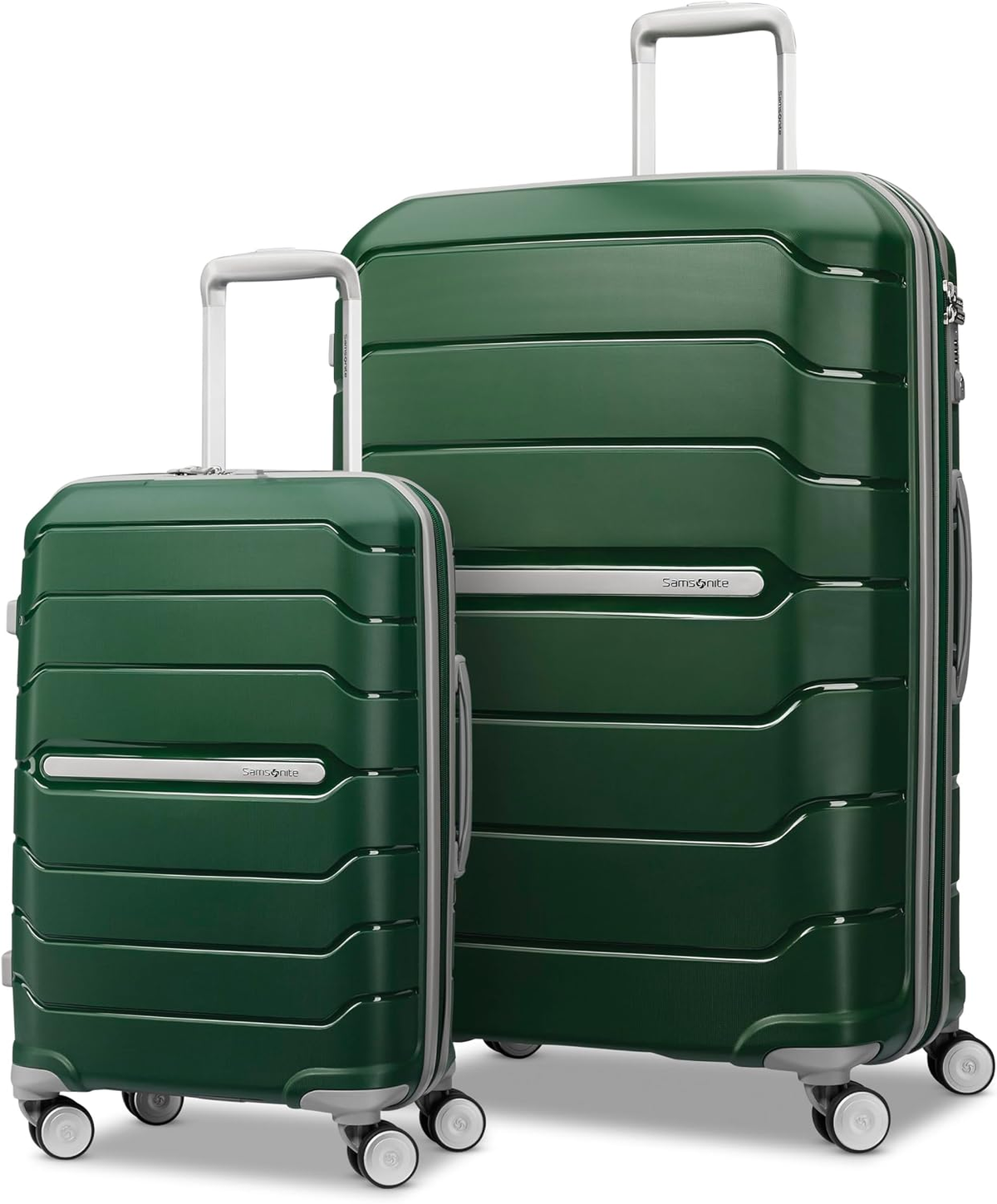 Freeform 2-Piece Luggage Set - Carry-On & Large Checked Luggage with Dual Spinner Wheels - Durable Polypropylene Hardshell - TSA Lock, Airline-Approved - Expandable Hard Shell