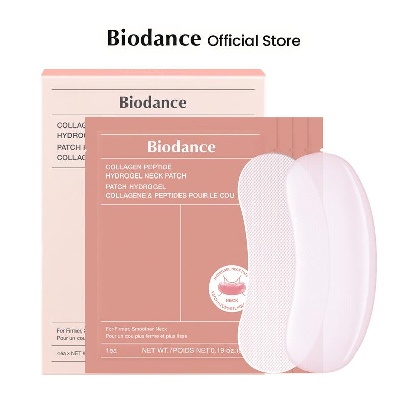 Biodance Hydrogel Neck Patch (4Ea) | Collagen & PDRN Neck Mask, Biodance Hydrogel Mask, Fine Lines, Firming, Hydrating & Smoothing, Intensive Neck Care for Sagging, Dry, Rough Skin, Plumping & Elasticity